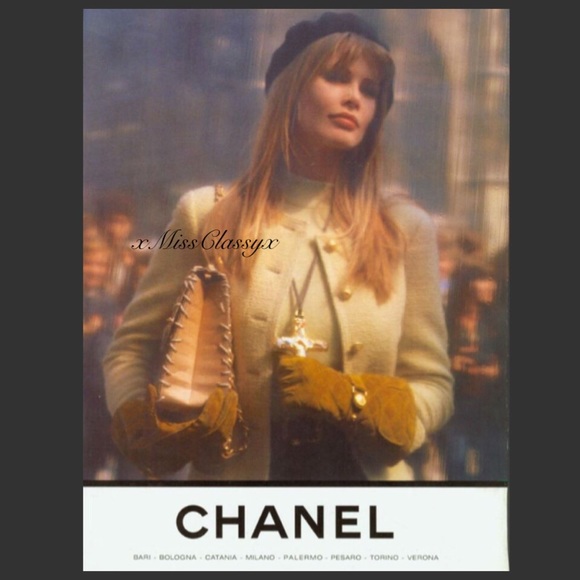✨Vintage Iconic CHANEL Claudia Schiffer Ad Campaign Boucle Coat